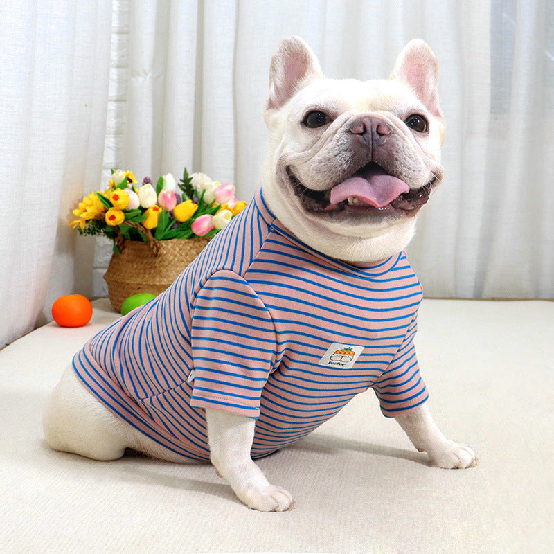 Frenchie Striped Fitted Top