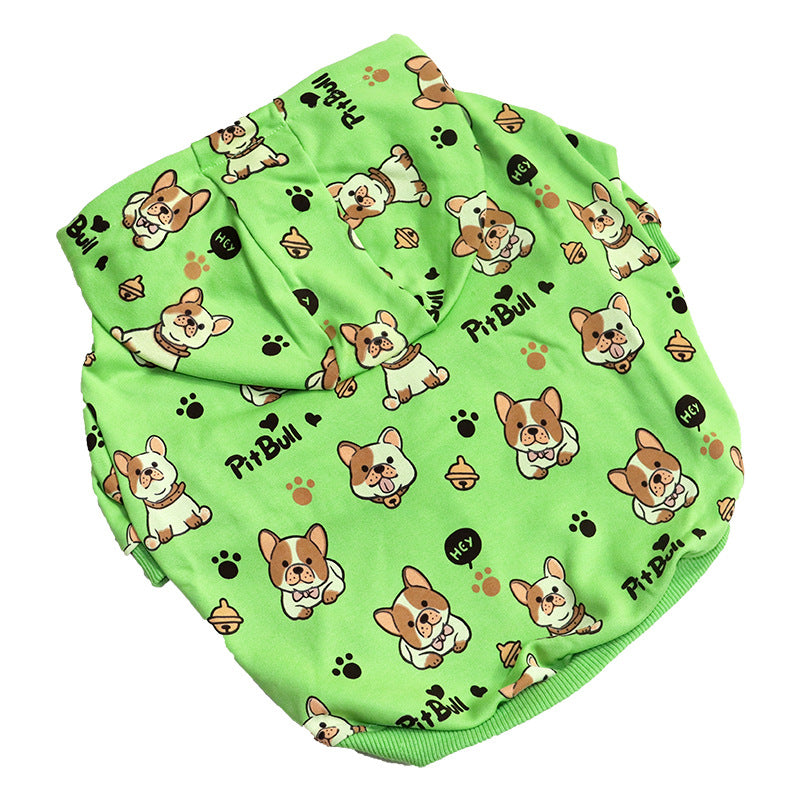 Frenchie Spring Autumn Printed Hoodie