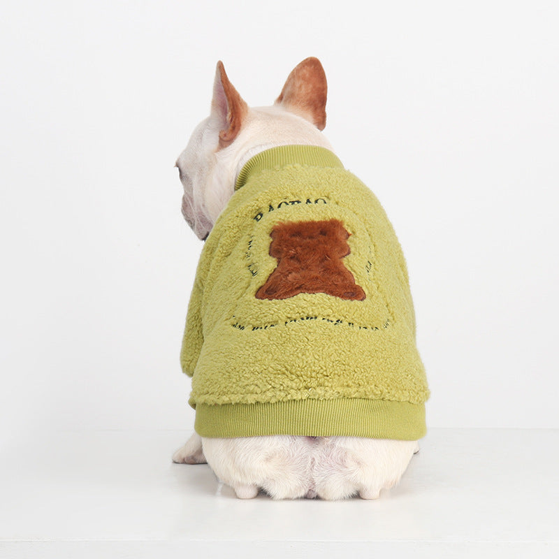 Frenchie Fleece Embroidered Dog Sweatshirt