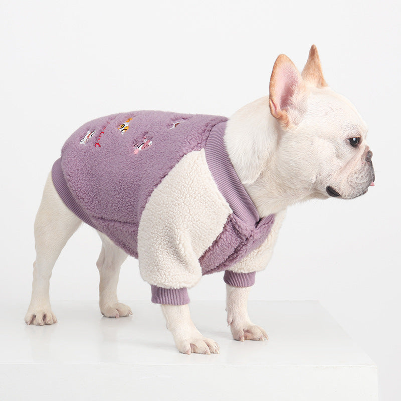 Frenchie Sherpa Fleece Cardigan Jacket