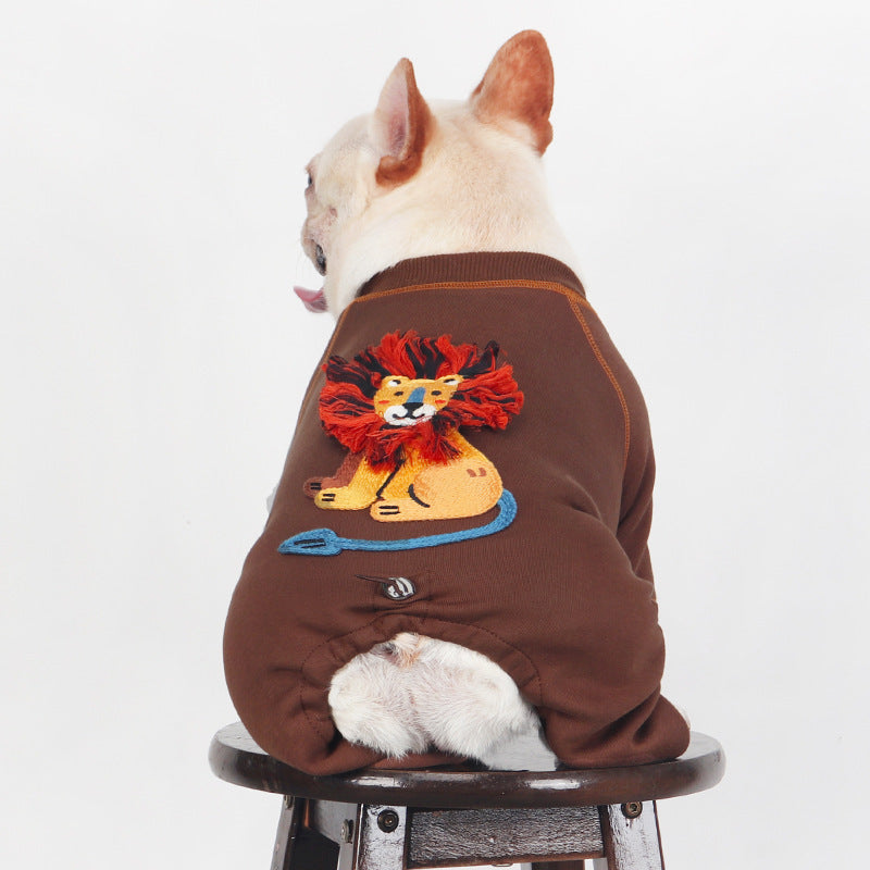 Embroidered French Bulldog Jumpsuit