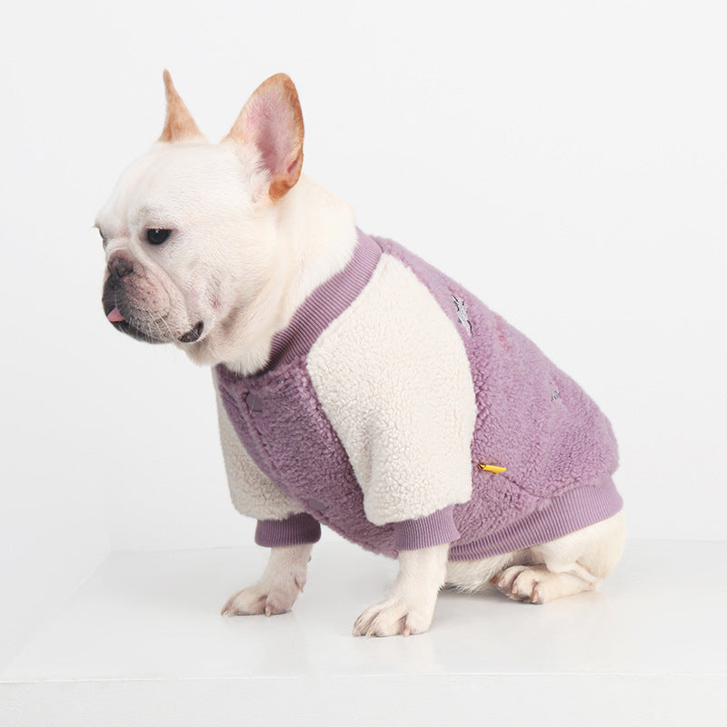 Frenchie Sherpa Fleece Cardigan Jacket