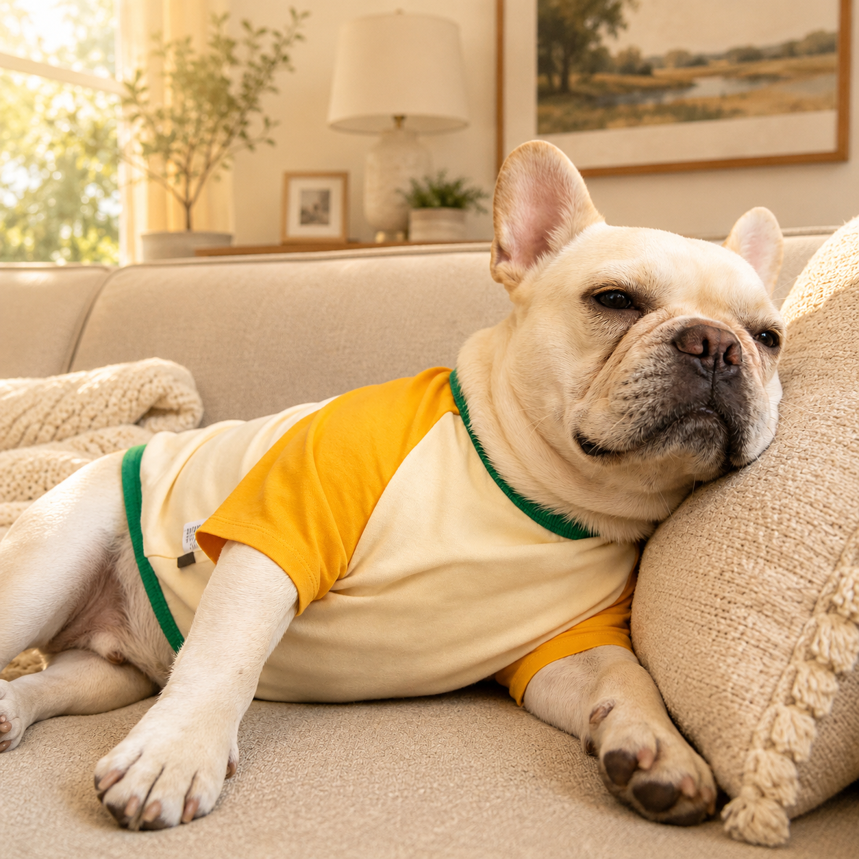 French Bulldog Color-Block Gym Sweatshirt
