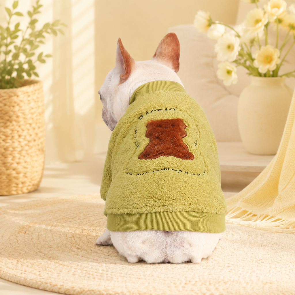 Frenchie Fleece Embroidered Dog Sweatshirt