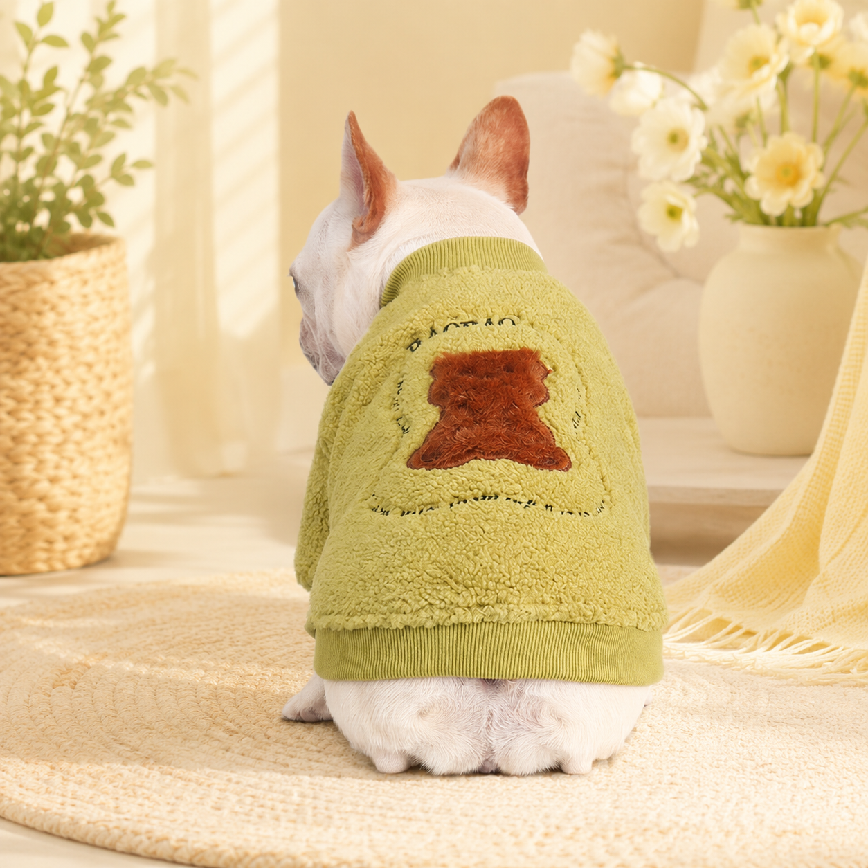 Frenchie Fleece Embroidered Dog Sweatshirt