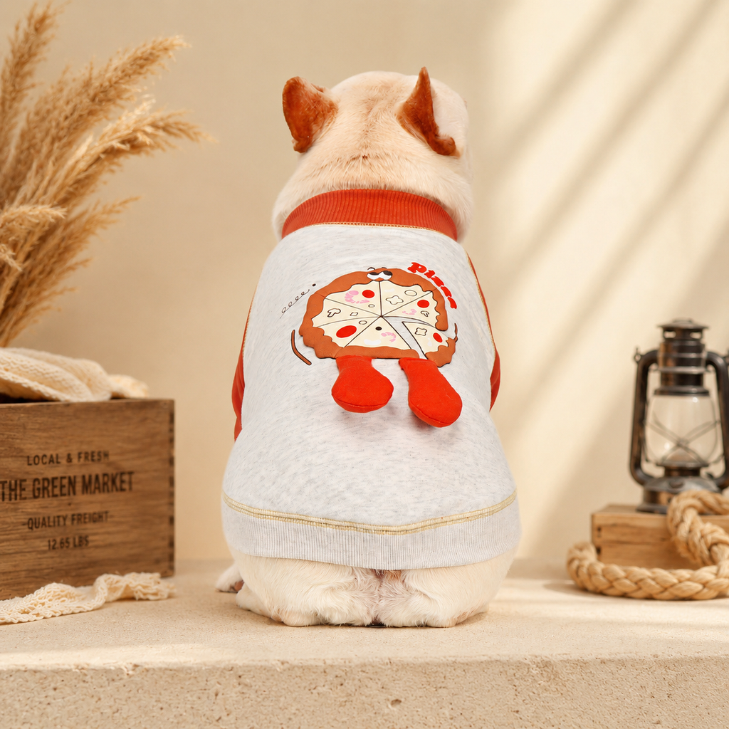 French Bulldog Embroidered Colorblock Sweatshirt