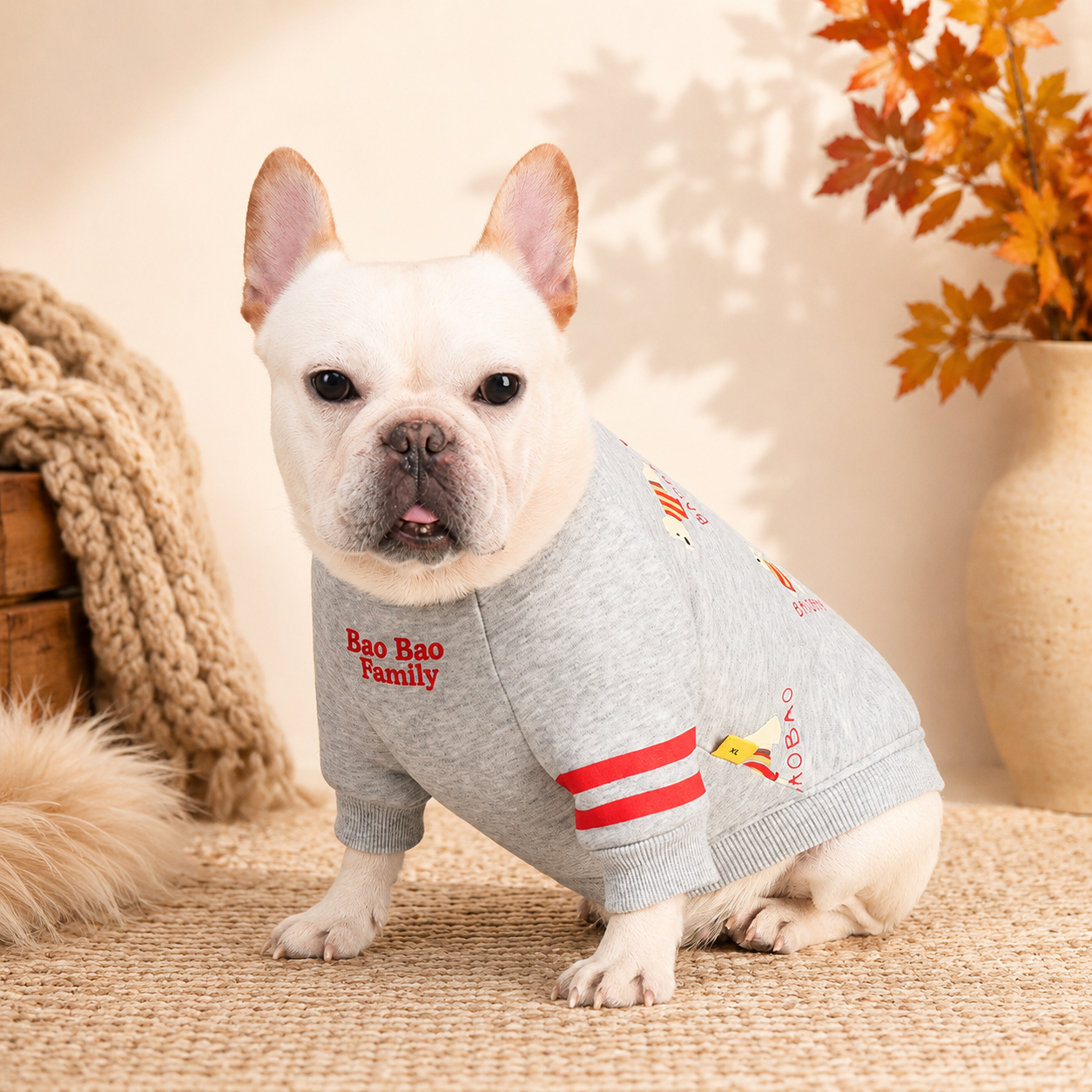 Frenchie Light Color Printed Dog Sweatshirt