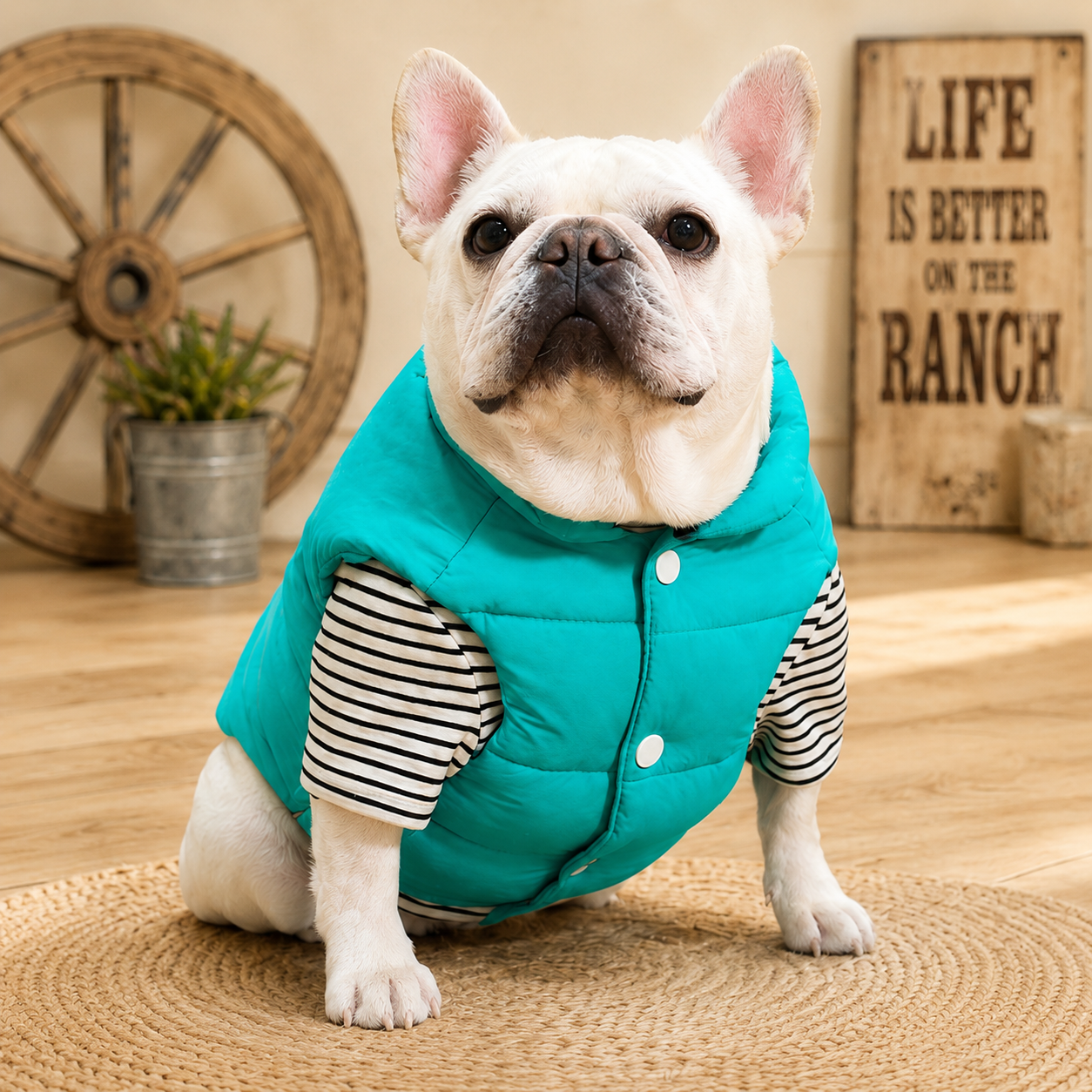 French Bulldog Padded Cotton Vest