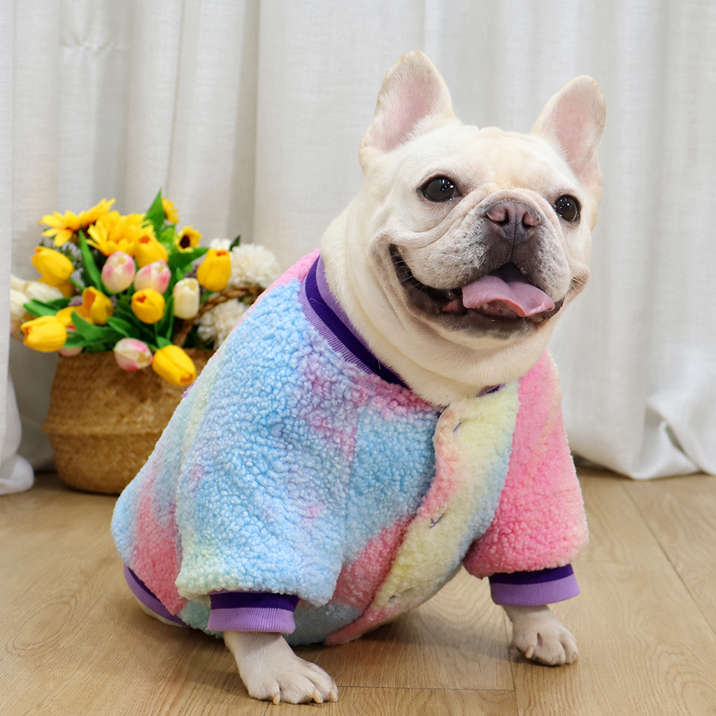 French Bulldog Colorful Sherpa Jacket