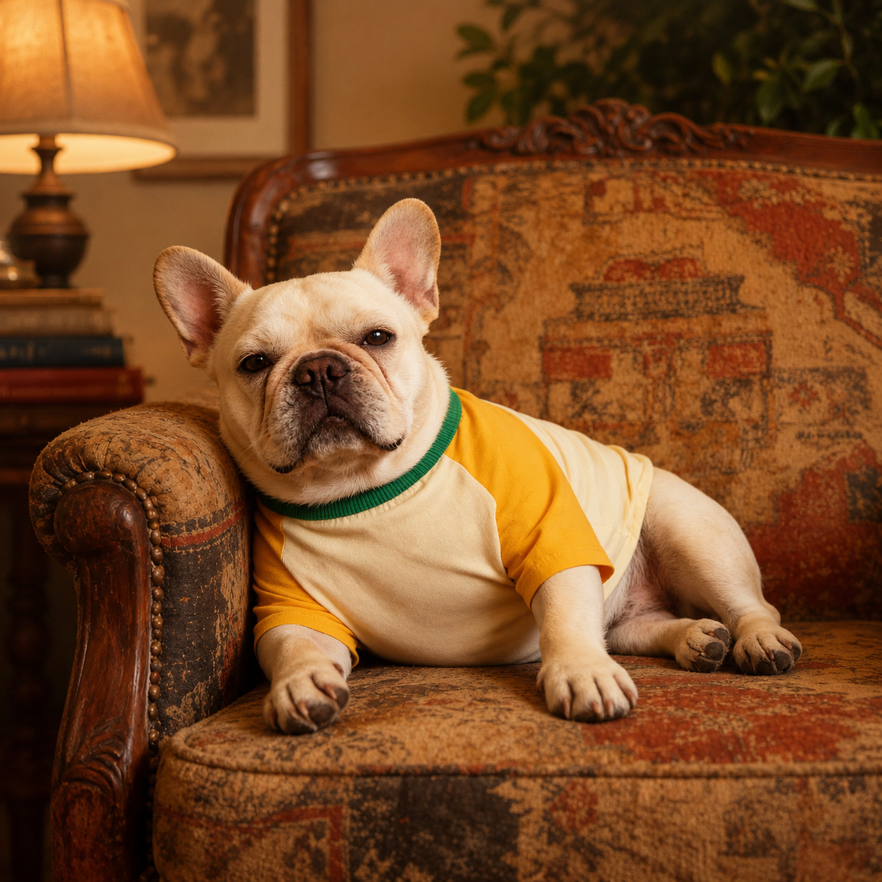 French Bulldog Color-Block Gym Sweatshirt