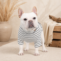 French Bulldog Striped Knit T-Shirt