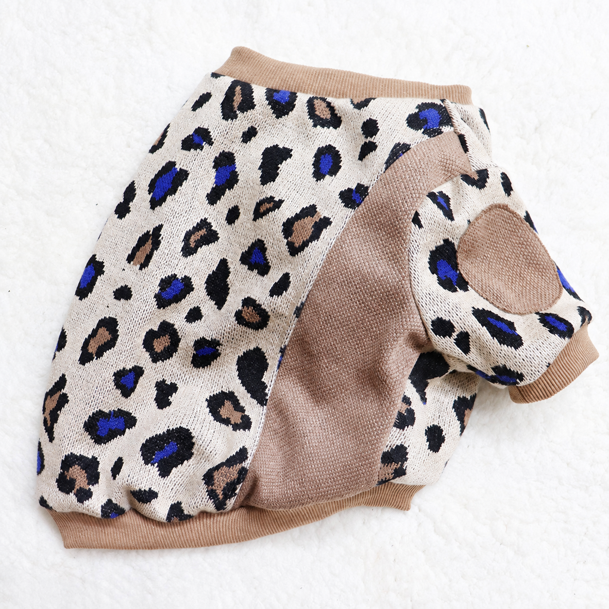Frenchie Leopard Colorblock Sweatshirt