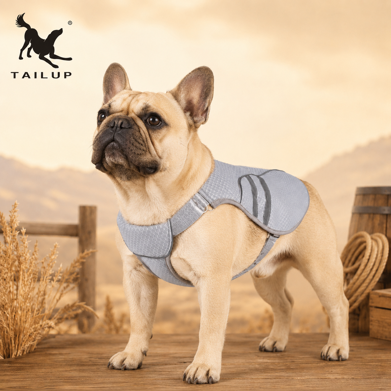 Summer Dog Cooling Vest - Grey