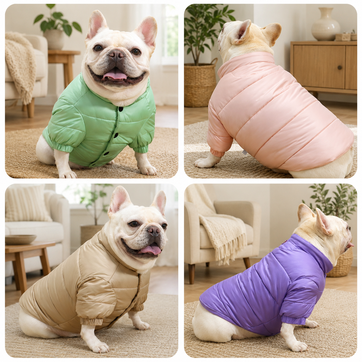 French Bulldog lightweight down jacket