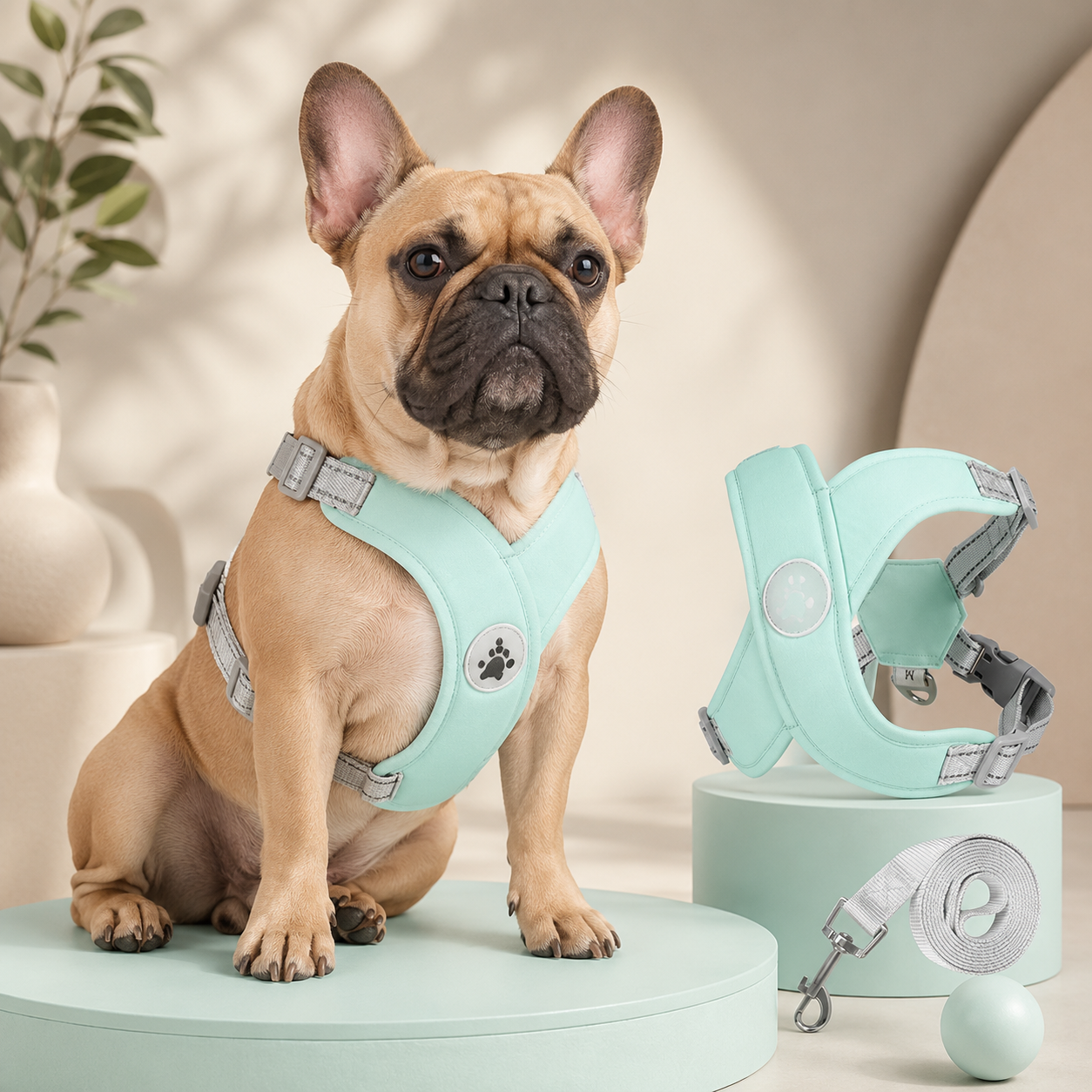 French Bulldog X-Shaped Reflective Dog Harness