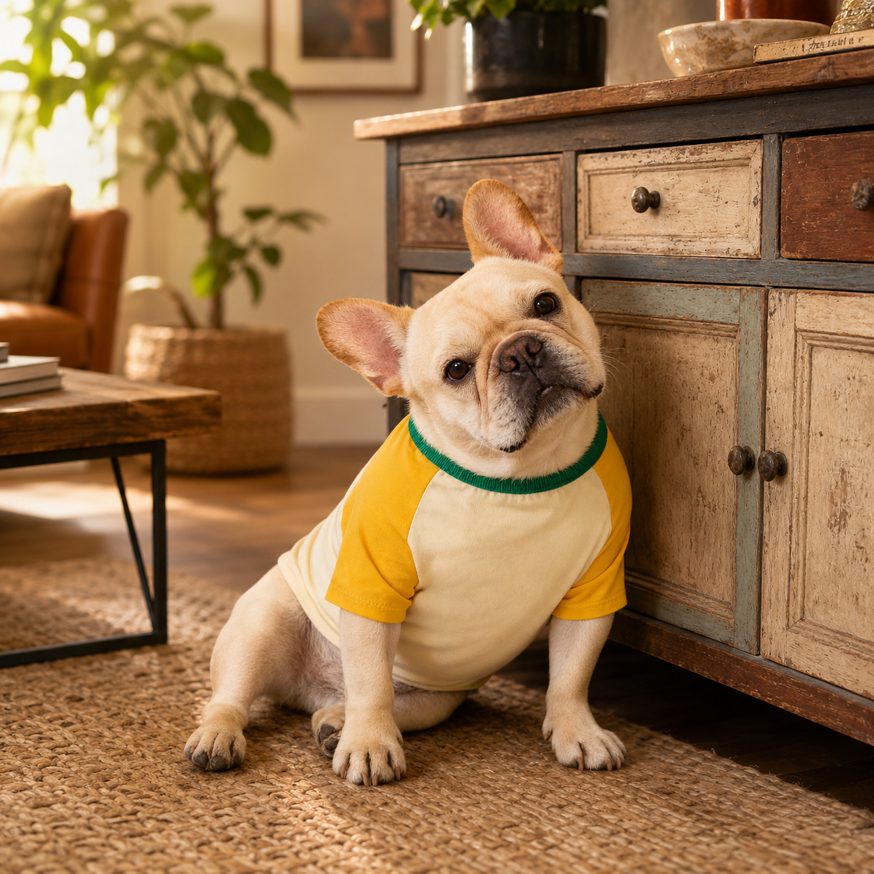 French Bulldog Color-Block Gym Sweatshirt