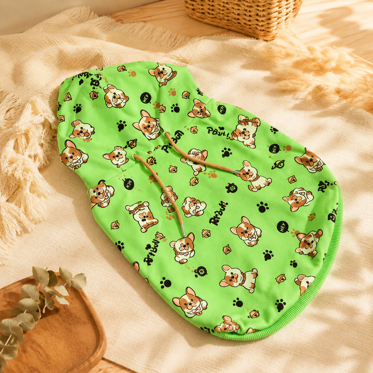 Frenchie Spring Autumn Printed Hoodie