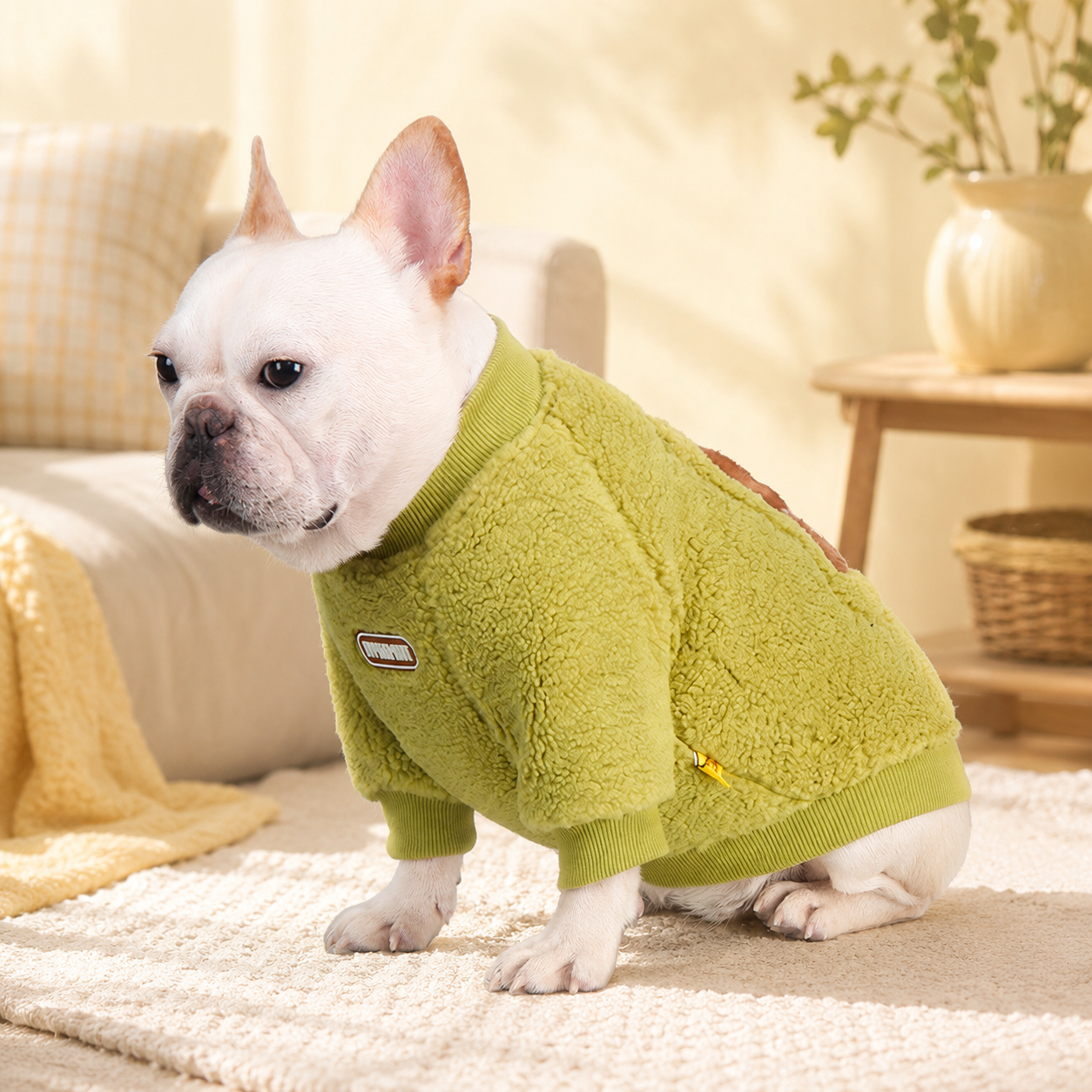 Frenchie Fleece Embroidered Dog Sweatshirt
