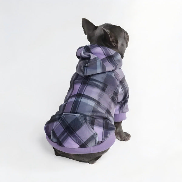 Frenchie Plaid Fleece-Lined Hoodie