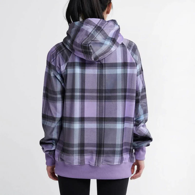 Frenchie Plaid Fleece-Lined Hoodie