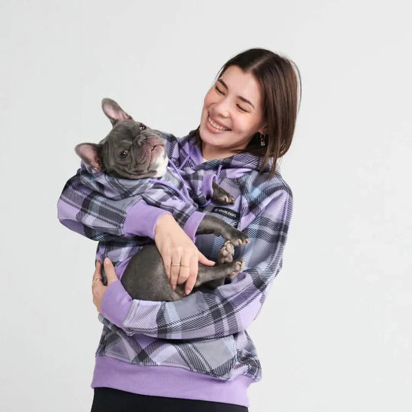 Frenchie Plaid Fleece-Lined Hoodie